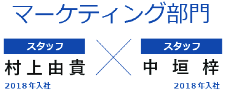 マーケティング部門/村上 由貴(2018年入社)×中垣 梓(2018年入社)